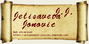 Jelisaveta Jonović vizit kartica